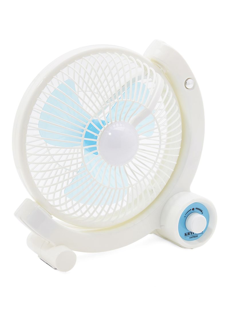 Rechargeable Mini Fan With LED Light KNF6030 Multicolor